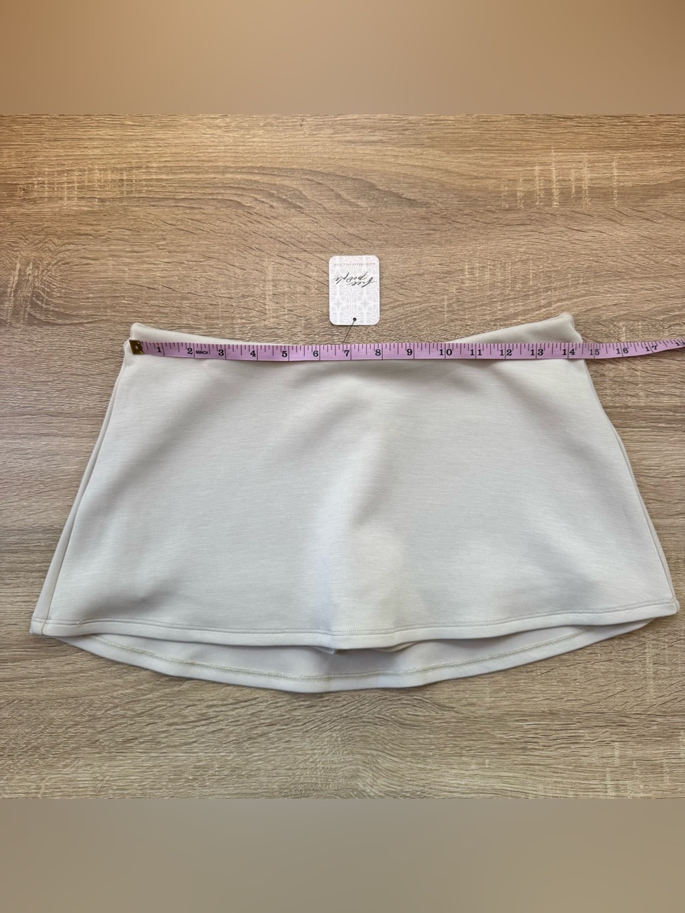 NWT Geel Aria Micro Mini Skirt Stone Cream Small - Picture 8 of 16
